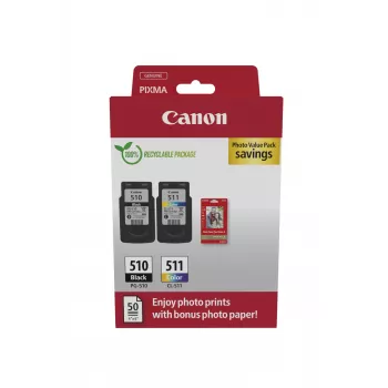 Canon 2970B017 atramentová kazeta 2 ks originálna čierna, azúrová, purpurová, žltá