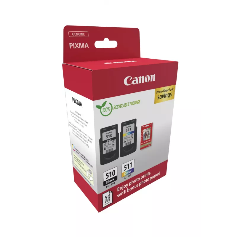 Canon 2970B017 atramentová kazeta 2 ks originálna čierna, azúrová, purpurová, žltá