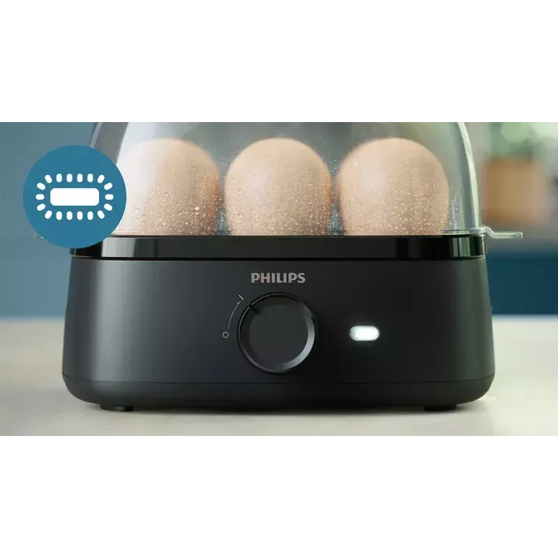 Varič vajec Philips 3000 series HD9137/90 kapacita 6 vajec čierna