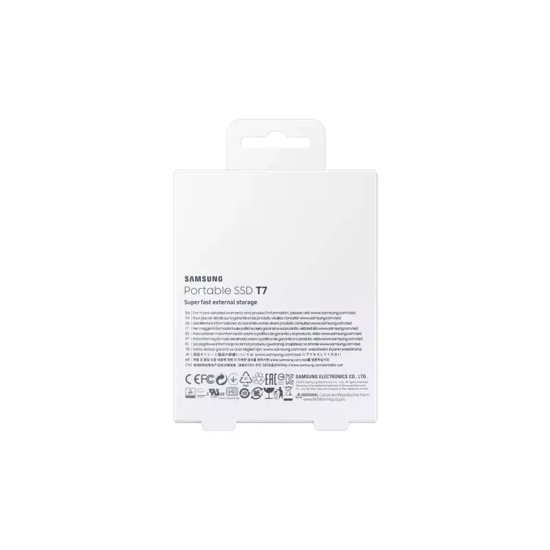 Externý SSD Samsung T7 Portable 2TB USB Type-C 3.2 Gen 2 modrá (NVMe, 1050/1000 MB/s)