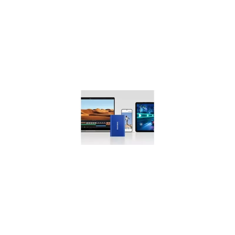 Externý SSD Samsung T7 Portable 1 TB, USB-C 3.2 Gen 2, NVMe, AES-256 hardvérové šifrovanie, modrá