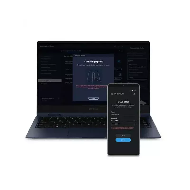 Externý SSD Samsung MU-PE1T0R 1 TB USB Type-C 3.2 Gen 2 (NVMe), modrý, gumené puzdro