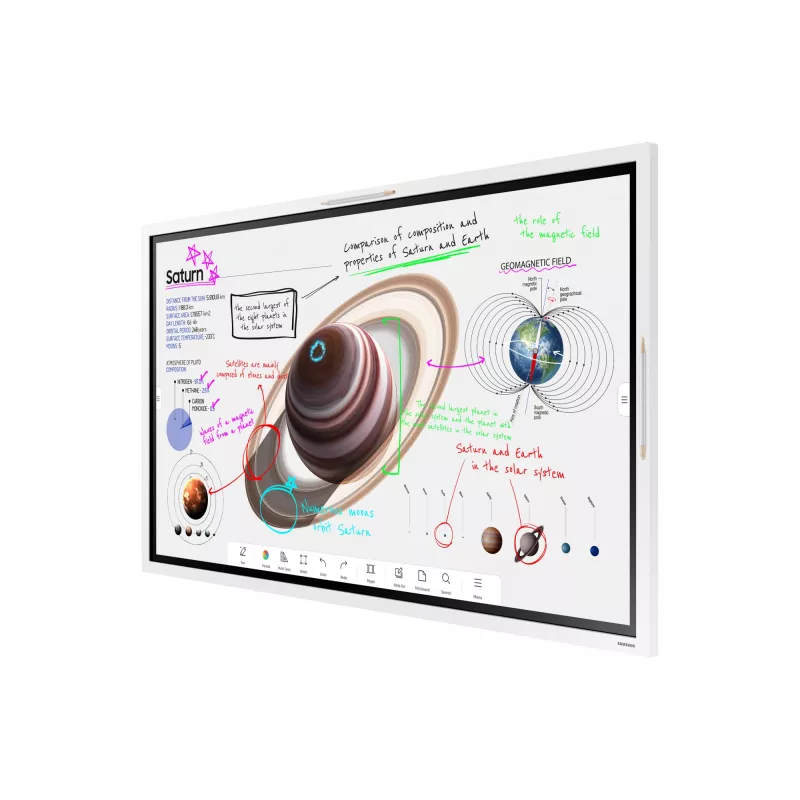 Samsung WM55B interaktívna tabuľa 139,7 cm (55 inch) 3840 x 2160 pixelov dotyková obrazovka sivá, biela