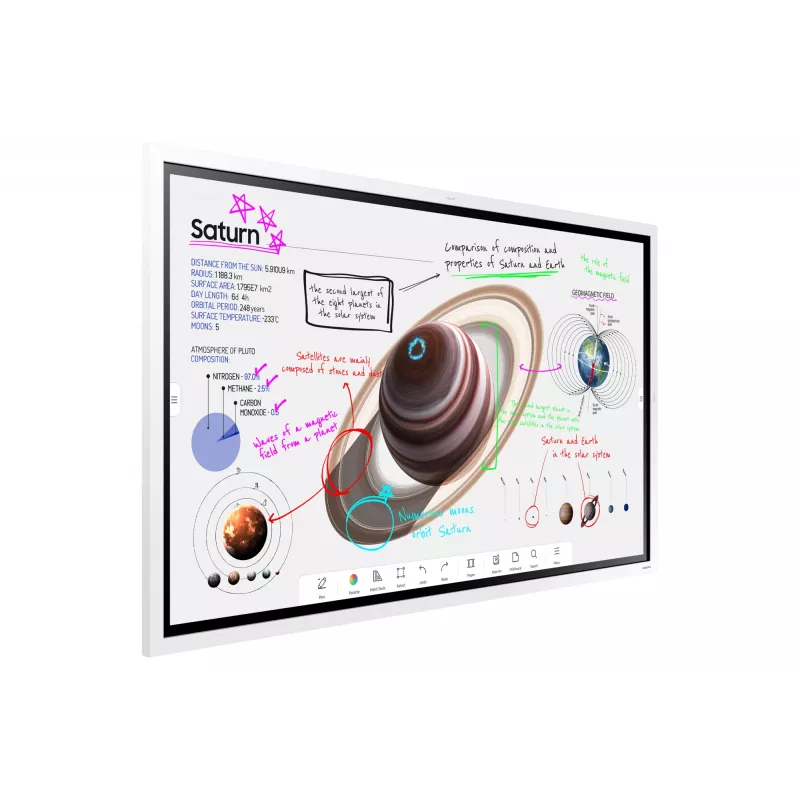 Samsung WM55B interaktívna tabuľa 139,7 cm (55 inch) 3840 x 2160 pixelov dotyková obrazovka sivá, biela
