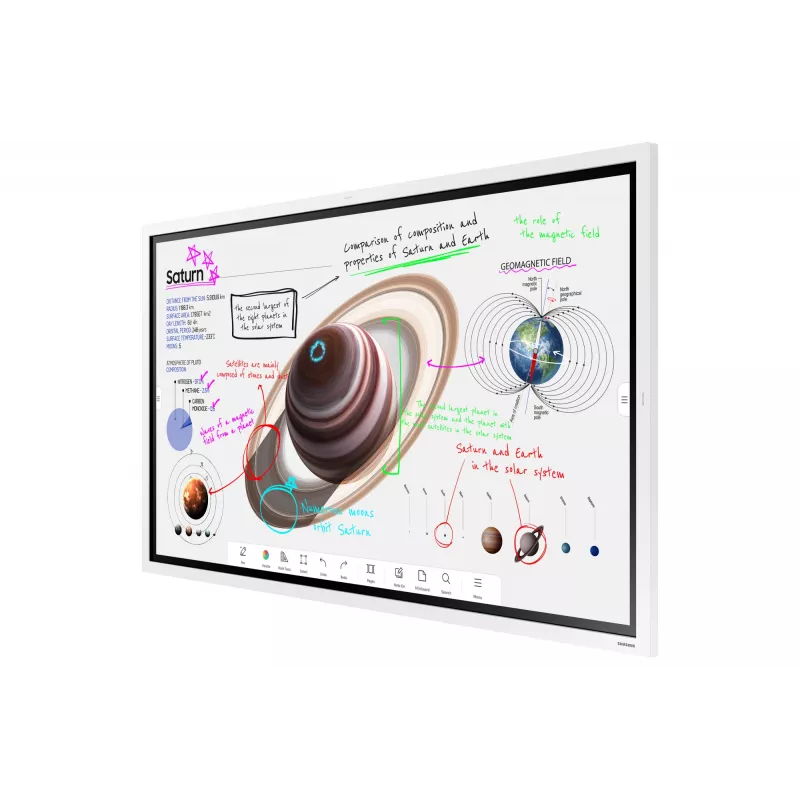 Samsung WM65B interaktívna tabuľa 165,1 cm (65 inch) 3840 x 2160 pixelov dotyková obrazovka sivá, biela