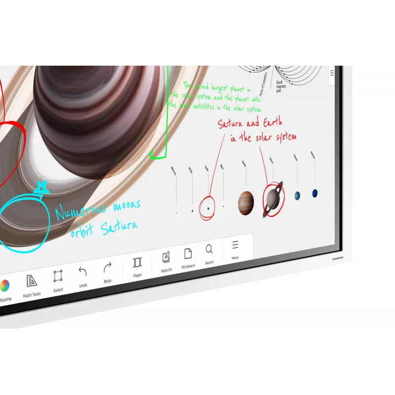 Samsung WM65B interaktívna tabuľa 165,1 cm (65 inch) 3840 x 2160 pixelov dotyková obrazovka sivá, biela