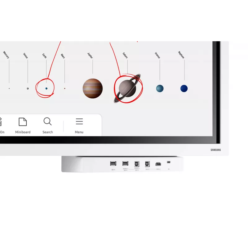 Samsung WM65B interaktívna tabuľa 165,1 cm (65 inch) 3840 x 2160 pixelov dotyková obrazovka sivá, biela