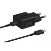 Nabíjačka Samsung EP-T2510 25W USB‑C do interiéru, rýchle nabíjanie, čierna, 1 m kábel