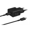 Nabíjačka Samsung EP-T2510 25W USB‑C do interiéru, rýchle nabíjanie, čierna, 1 m kábel