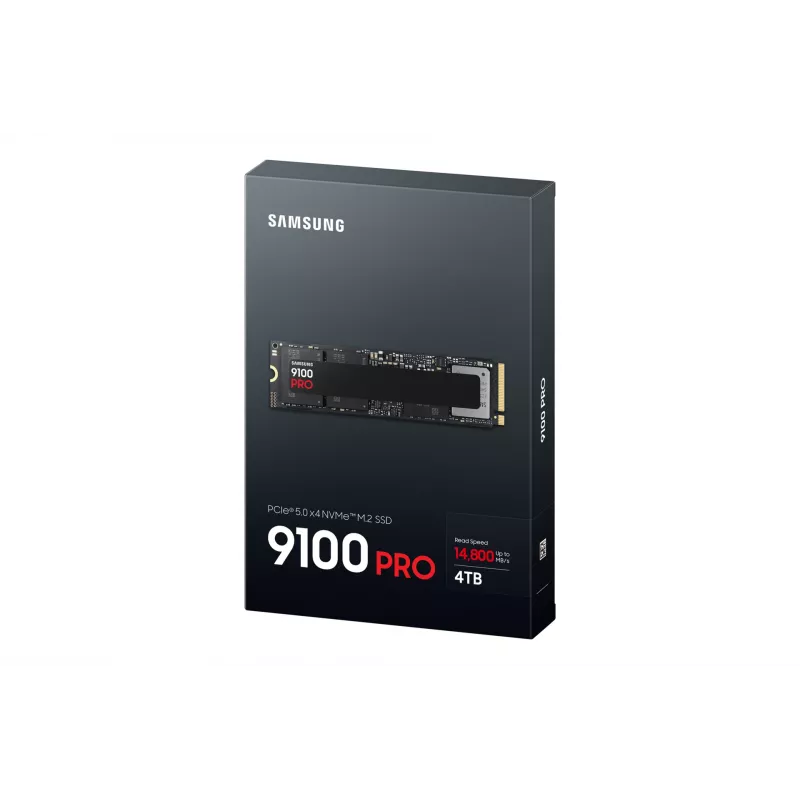SSD M.2 Samsung 9100 PRO 4 TB PCIe 5.0 NVMe — 2280, čítanie 14800 MB/s, zápis 13400 MB/s, V-NAND TLC