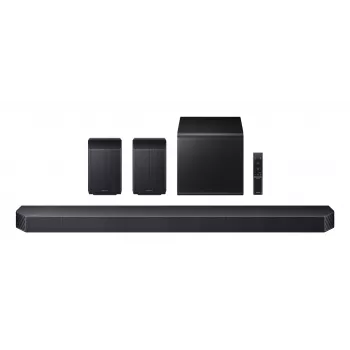 Soundbar Samsung HW-Q930F 9.1.4 kanálov 580 W čierny, bezdrôtový subwoofer, 17 reproduktorov