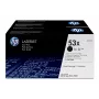 HP 53X balenie 2 ks High Yield Čierna Originálne LaserJet tonerové kazety