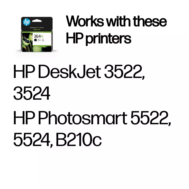 HP 364XL originálna atramentová kazeta čierna, vysoká výťažnosť