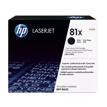 HP 81X vysokokapacitná čierna originálna LaserJet tonerová kazeta, 25000 strán, čierna, 1 ks