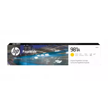 HP 981A žltá originálna PageWide kazeta, žltá, 1 ks, 6000 strán