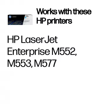 HP 508A azúrová originálna LaserJet tonerová kazeta, 5000 strán, azúrová, 1 kus