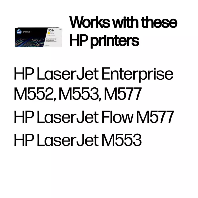 HP 508X High Yield žltá originálna LaserJet tonerová kazeta, 9500 strán, žltá, 1 kus