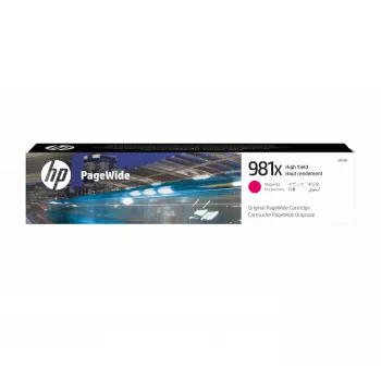 HP 981X vysokokapacitná purpurová originálna kazeta PageWide