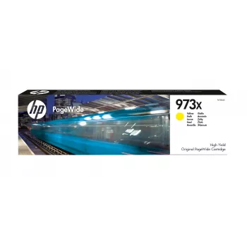 HP 973X žltá originálna kazeta PageWide s vysokou kapacitou, žltá, 1 ks, 7000 strán