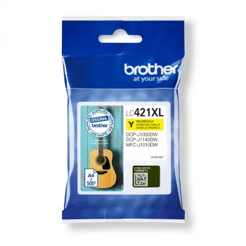 Brother LC-421XLY atramentová kazeta 1 kus originál High (XL) Yield žltá