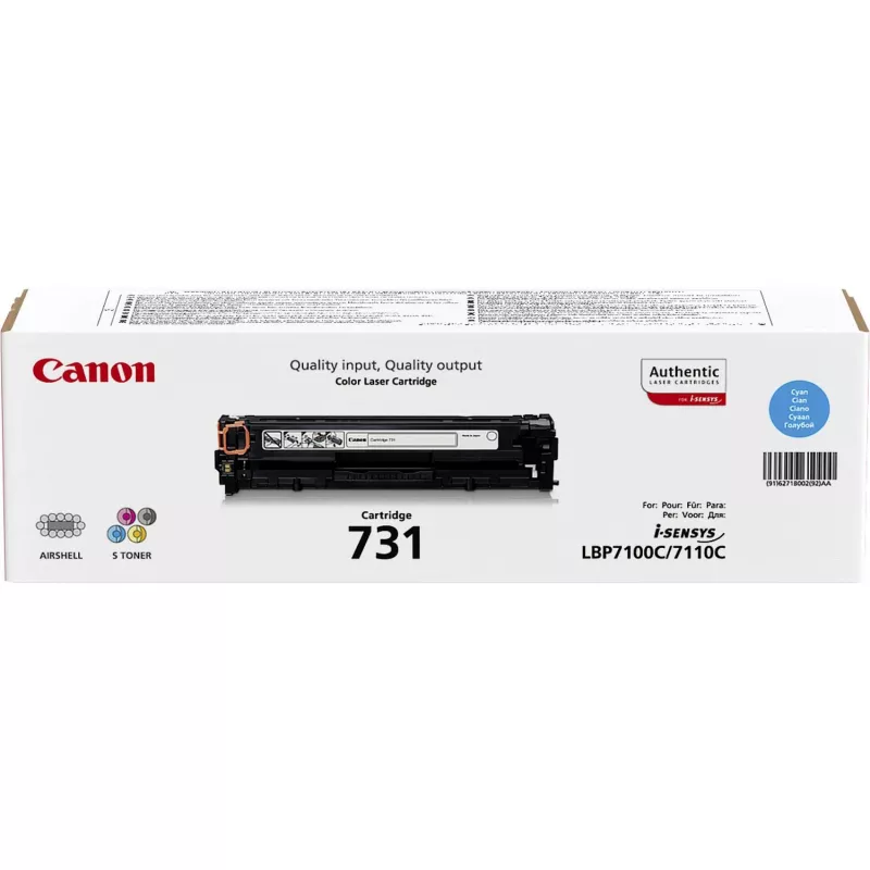 Canon 731 tonerová kazeta 1 kus originálna azúrová
