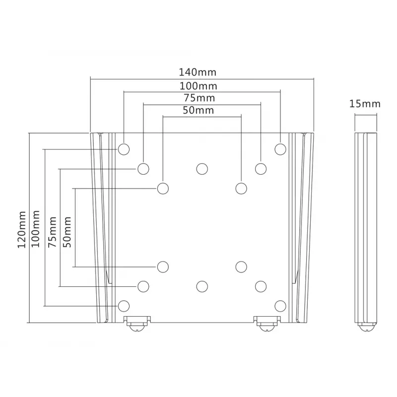 Nástenný držiak Multibrackets M VESA I čierny 50x50 75x75 100x100