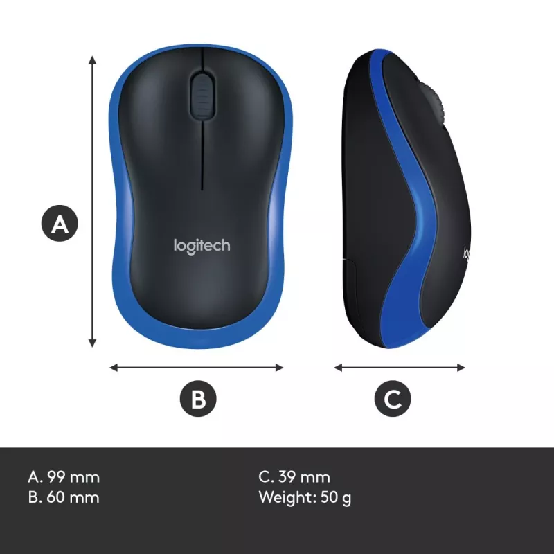 Logitech Wireless Mouse modrá 910-002239