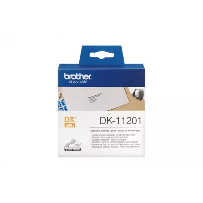 Adresné etikety Brother DK11201 čierna na bielom