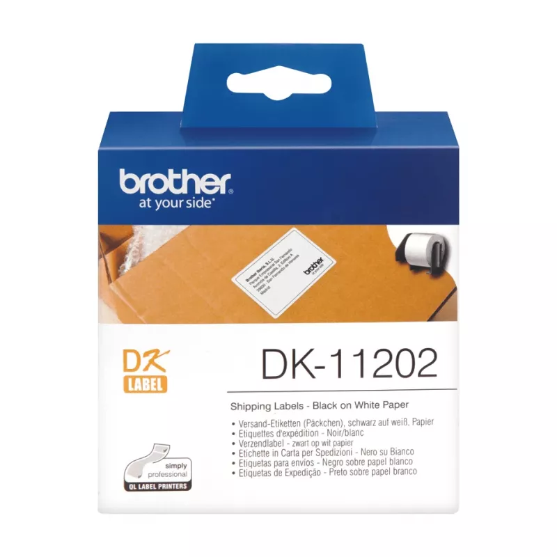 Prepravné etikety Brother DK11202 čierna na bielom 62 mm