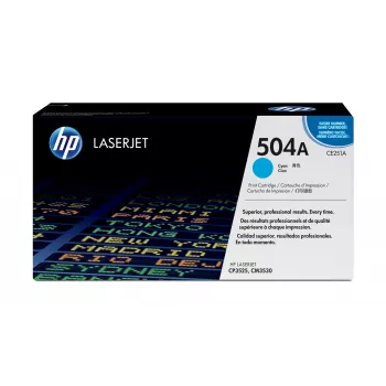 HP 504A azúrová originálna LaserJet tonerová kazeta