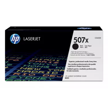 HP 507X vysokokapacitná čierna originálna LaserJet tonerová kazeta, 11000 strán, čierna, 1 ks
