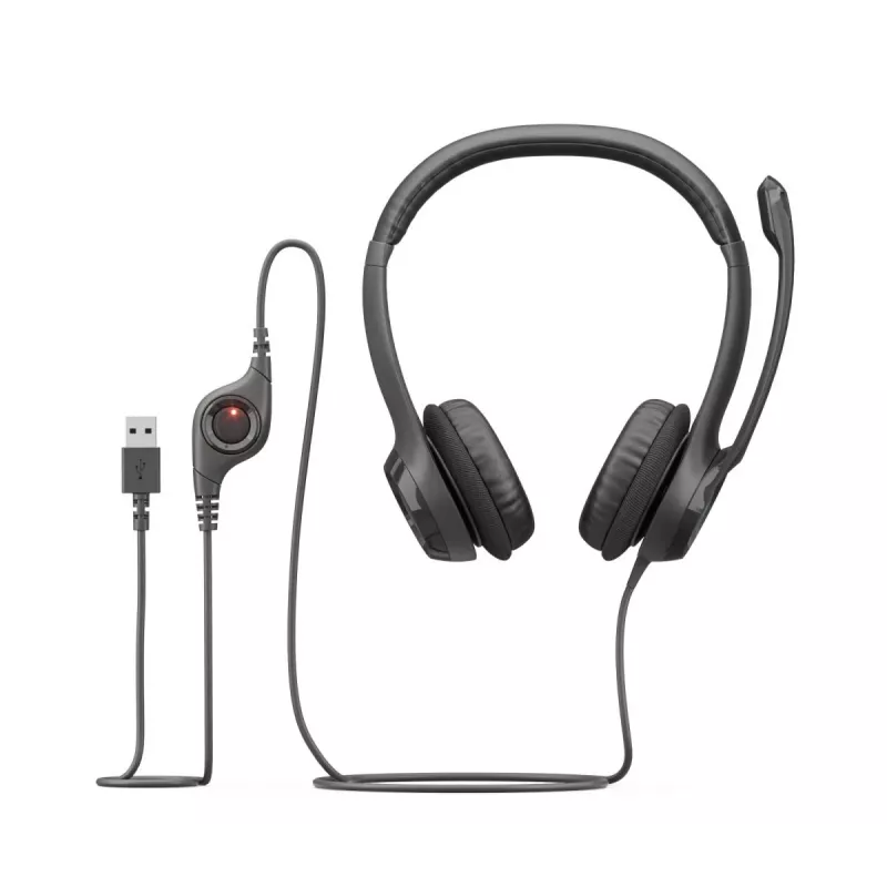 LOGITECH headset - H390 - USB-A - čierna