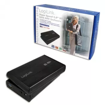 LogiLink puzdro 3,5 palca S-SATA HDD USB 3.0 hliník - puzdro na úložisko - 3.5 (8.9 cm)