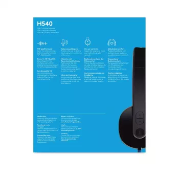 Headset Logitech H540 vstavaný mikrofón USB Type-A čierny