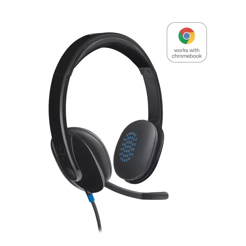 Headset Logitech H540 vstavaný mikrofón USB Type-A čierny