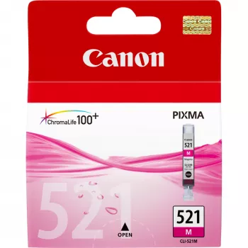 Canon CLI-521M purpurová atramentová kazeta, purpurová, pigmentový atrament, 1 ks