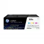 HP 305A 3-bal. azúrová/purpurová/žltá originálne LaserJet tonerové kazety