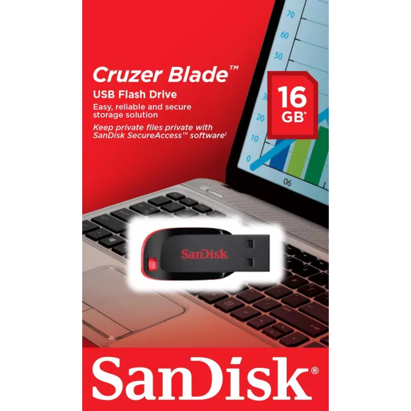 USB flash disk SanDisk 16 GB USB Type-A 2.0 Cruzer Blade