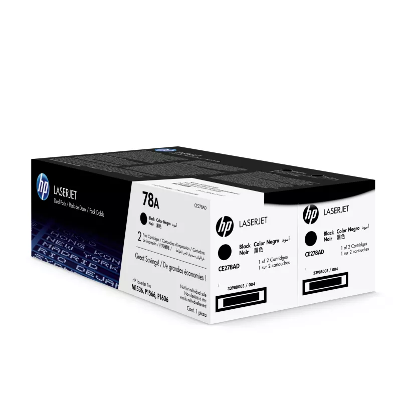 HP 78A 2-bal. čierne originálne LaserJet tonerové kazety, 4200 strán, čierna, 2 ks