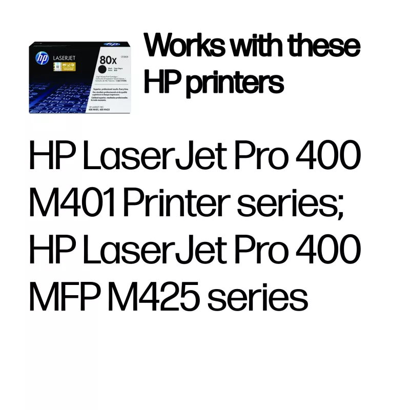 HP 80X CF280X tonerová kazeta s vysokou kapacitou, 6900 strán, čierna