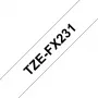 Brother TZE-FX231 popisovacia páska, čierna na bielej TZ