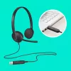LOGITECH H340 - USB - headset - čierna