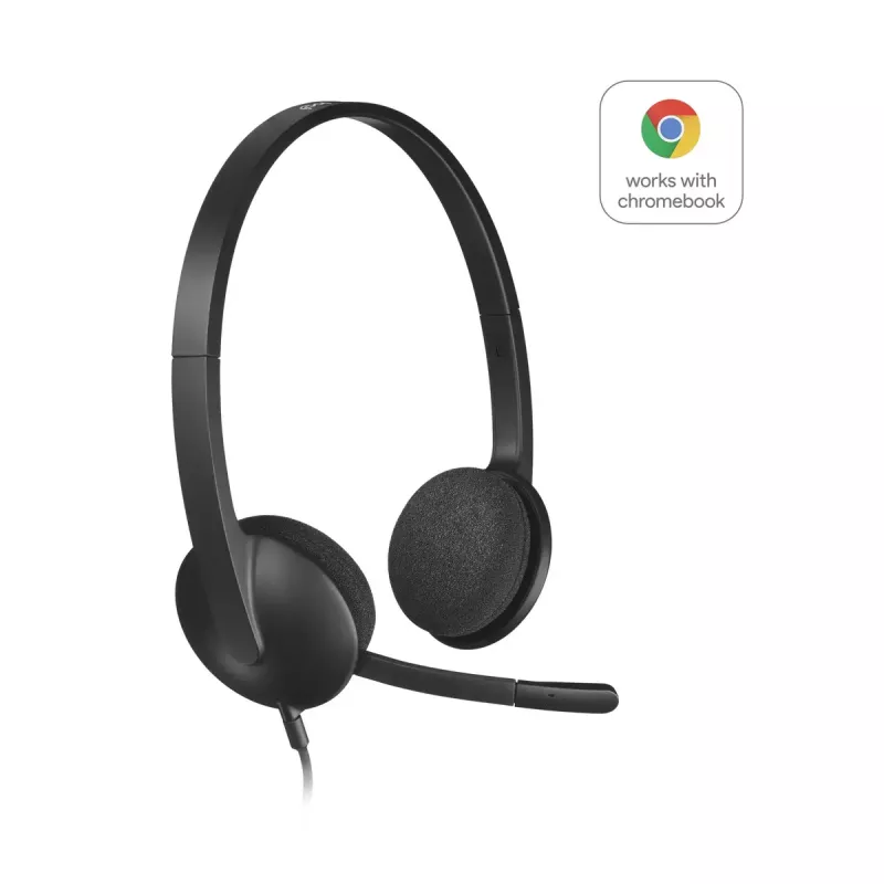 LOGITECH H340 - USB - headset - čierna