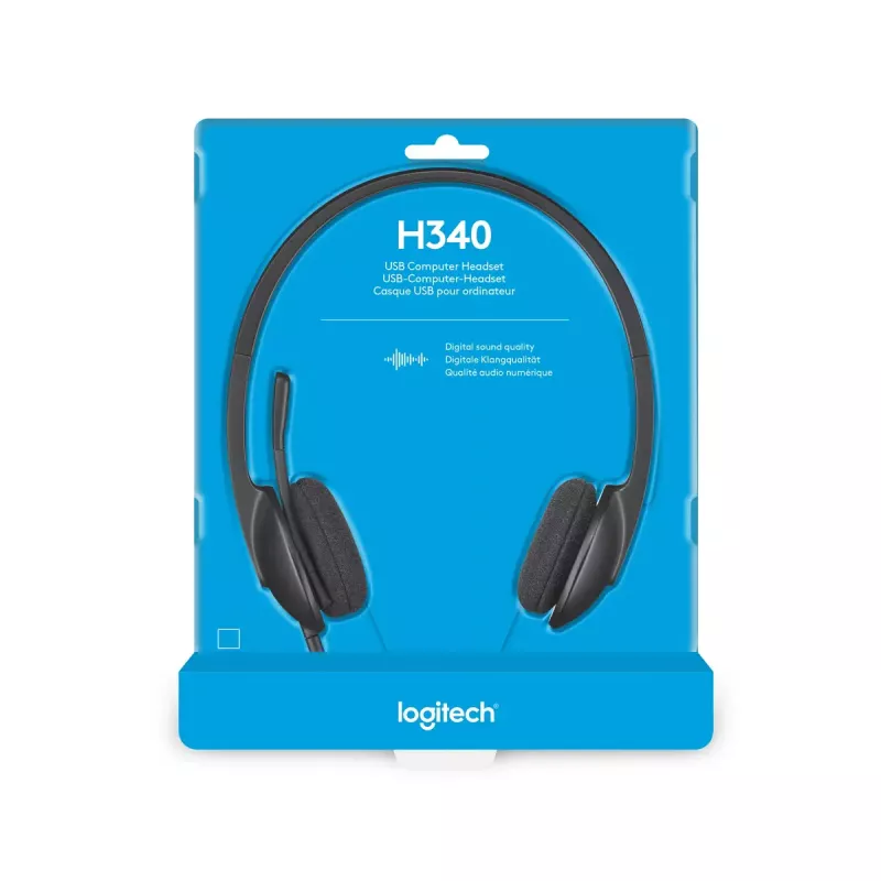 LOGITECH H340 - USB - headset - čierna