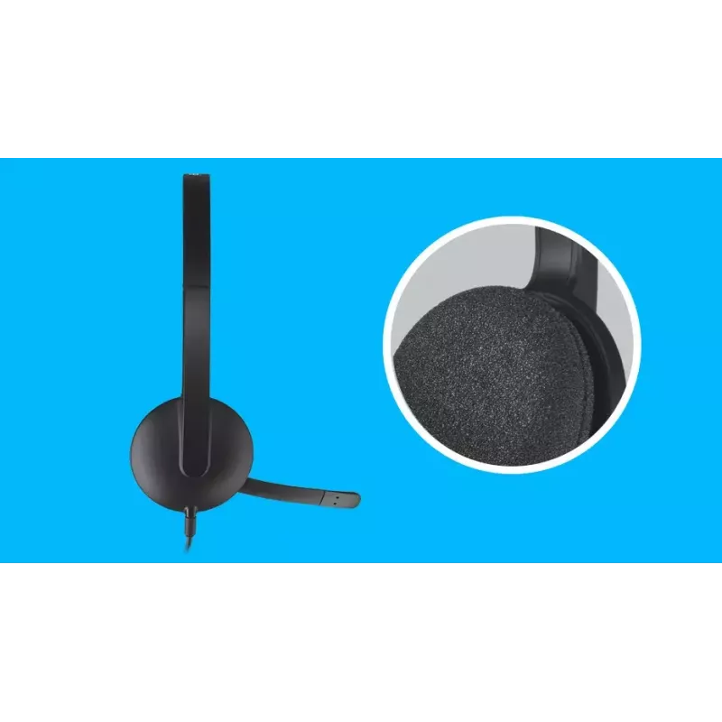 LOGITECH H340 - USB - headset - čierna