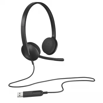 LOGITECH H340 - USB - headset - čierna