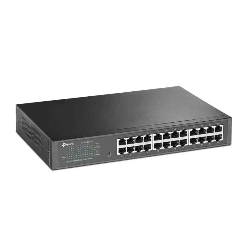 TP-Link 24-portový Gigabit Easy Smart switch, spravovaný, L2, Gigabit Ethernet (10/100/1000), rack montáž, 1U