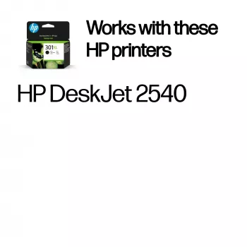 HP 301XL originálna atramentová kazeta čierna, vysoká výťažnosť, čierna, 1 ks, 360 strán