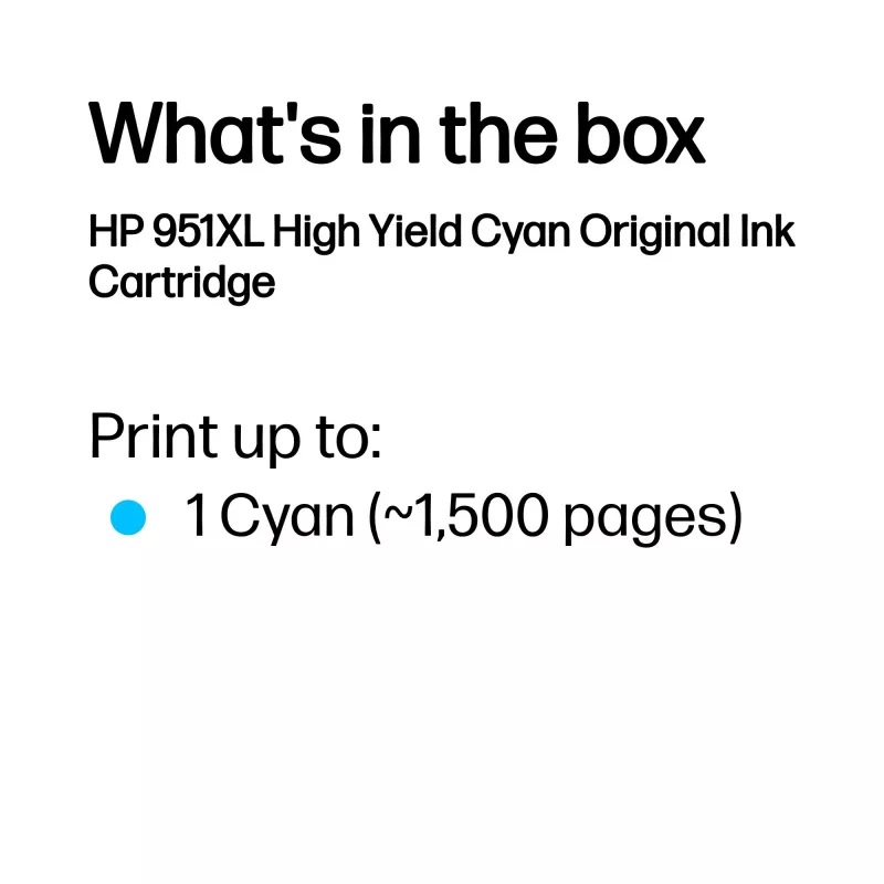 HP 951XL originálna atramentová kazeta azúrová (vysoká výťažnosť)