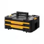 Kazeta na drobné diely DeWalt DWST1-70706, plast, 8 l, 2 priehradky, uzamykateľná, rukoväť, 440×314×176 mm, čierna